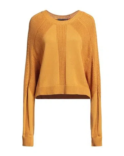 Alberta Ferretti Woman Sweater Marigold Size 10 Cotton In Orange