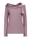 Alberta Ferretti Woman Sweater Mauve Size 8 Virgin Wool, Silk In Purple