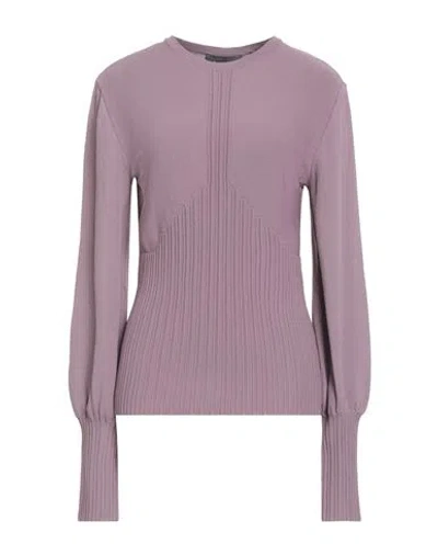 Alberta Ferretti Woman Sweater Mauve Size 10 Viscose, Polyamide In Gray