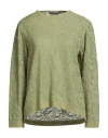Alberta Ferretti Woman Sweater Military Green Size 4 Virgin Wool, Polyester In Green