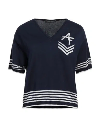 Alberta Ferretti Woman Sweater Navy Blue Size 6 Cotton