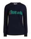 Alberta Ferretti Woman Sweater Navy Size M Virgin Wool In Blue