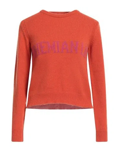 Alberta Ferretti Woman Sweater Orange Size 2 Virgin Wool, Cashmere In Orange