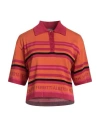 Alberta Ferretti Woman Sweater Orange Size 8 Cotton In Orange