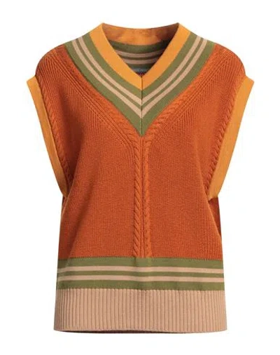 Alberta Ferretti Woman Sweater Orange Size 4 Virgin Wool