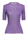 Alberta Ferretti Woman Sweater Purple Size 10 Viscose, Polyamide