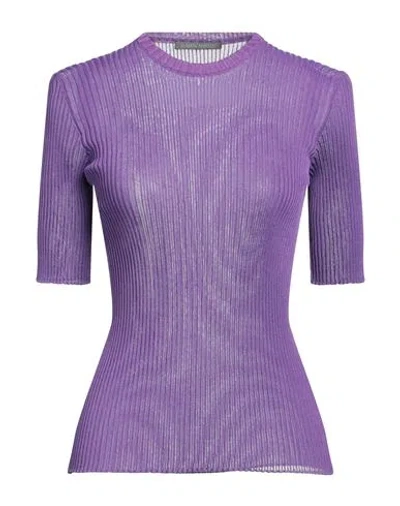 Alberta Ferretti Woman Sweater Purple Size 4 Viscose, Polyamide