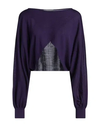 Alberta Ferretti Woman Sweater Purple Size 10 Wool