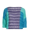 Alberta Ferretti Woman Sweater Purple Size 8 Linen In Purple