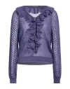 Alberta Ferretti Woman Sweater Purple Size 4 Mohair Wool, Polyamide, Virgin Wool, Elastane In Purple