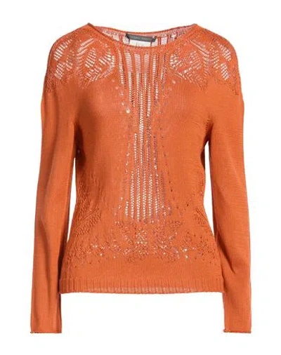 Alberta Ferretti Woman Sweater Salmon Pink Size 4 Cotton In Orange
