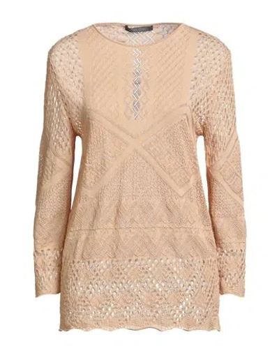 Alberta Ferretti Woman Sweater Sand Size 4 Cotton In Neutral