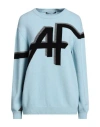 Alberta Ferretti Woman Sweater Sky Blue Size 6 Virgin Wool, Cashmere