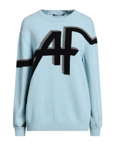 Alberta Ferretti Woman Sweater Sky Blue Size 8 Virgin Wool, Cashmere
