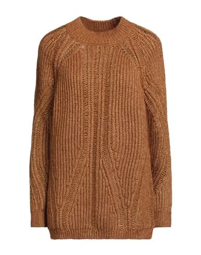 Alberta Ferretti Woman Sweater Tan Size 8 Viscose, Wool, Polyester