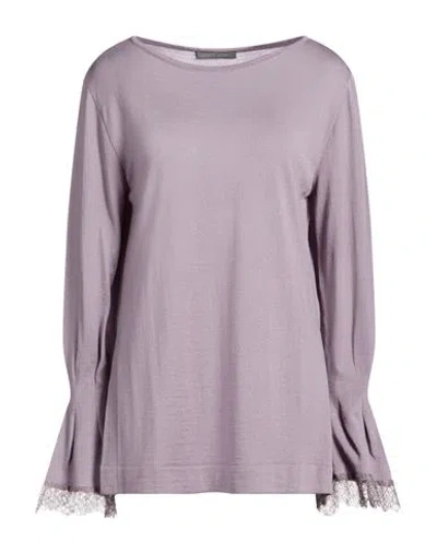 Alberta Ferretti Woman Sweater Taupe Size 8 Virgin Wool In Gray