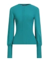 Alberta Ferretti Woman Sweater Turquoise Size 4 Viscose, Polyamide In Blue