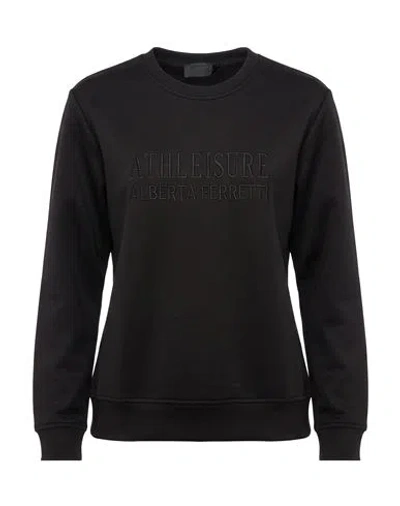 Alberta Ferretti Woman Sweatshirt Black Size 2 Polyester, Cotton