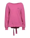 Alberta Ferretti Woman Sweatshirt Fuchsia Size 4 Cotton, Elastane In Pink