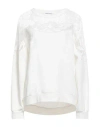 Alberta Ferretti Woman Sweatshirt Ivory Size 8 Cotton, Elastane, Polyamide, Modal