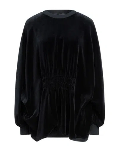 Alberta Ferretti Woman Sweatshirt Midnight Blue Size 6 Cotton, Polyester, Elastane