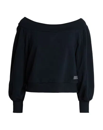 Alberta Ferretti Woman Sweatshirt Navy Size 6 Cotton, Elastane In Blue