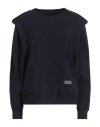 Alberta Ferretti Woman Sweatshirt Navy Size 6 Cotton, Elastane In Navy Blue