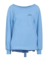 Alberta Ferretti Woman Sweatshirt Sky Blue Size 4 Cotton, Elastane