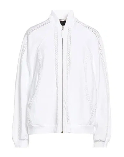 Alberta Ferretti Woman Sweatshirt White Size 2 Cotton, Elastane