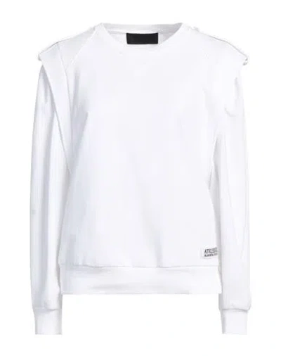 Alberta Ferretti Woman Sweatshirt White Size 8 Cotton, Elastane