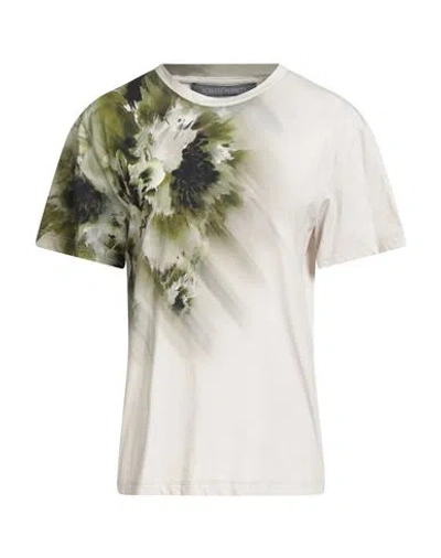 Alberta Ferretti Woman T-shirt Beige Size S Cotton In Gray