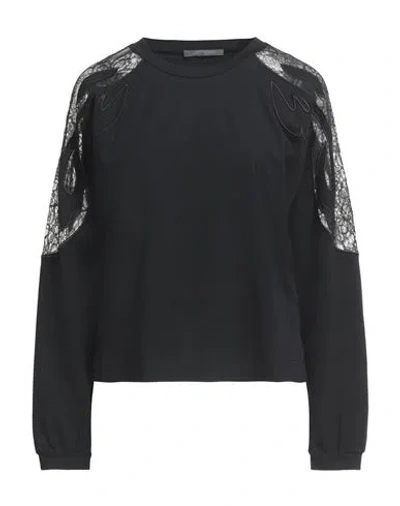 Alberta Ferretti Woman T-shirt Black Size 8 Cotton