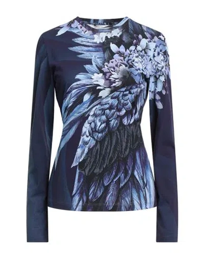 Alberta Ferretti Woman T-shirt Dark Purple Size 4 Cotton In Black
