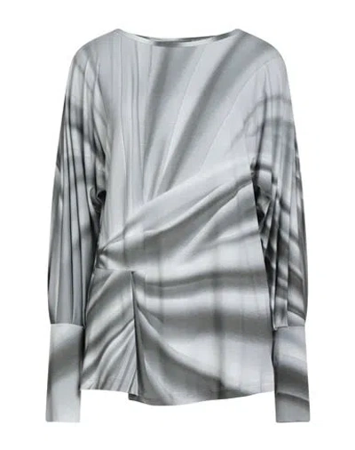 Alberta Ferretti Woman T-shirt Light Grey Size 10 Viscose, Elastane In Gray