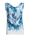 Alberta Ferretti Woman Top Azure Size 8 Viscose, Elastane, Polyamide In Blue