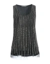 Alberta Ferretti Woman Top Black Size 8 Polyamide In Black