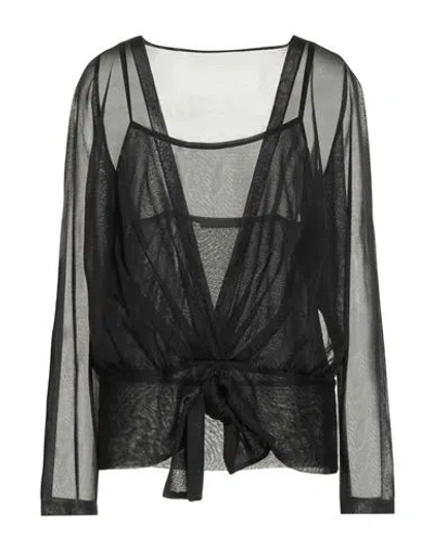 Alberta Ferretti Woman Top Black Size 10 Viscose, Polyester