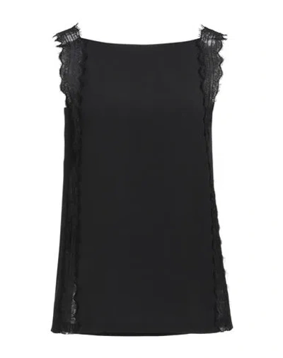 Alberta Ferretti Woman Top Black Size 2 Acetate, Silk