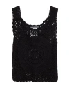 Alberta Ferretti Woman Top Black Size 6 Cotton