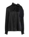 Alberta Ferretti Woman Top Black Size 8 Acetate, Silk In Black