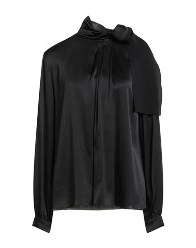 Alberta Ferretti Woman Top Black Size 8 Acetate, Silk