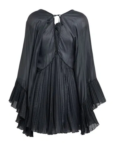 Alberta Ferretti Woman Top Black Size 8 Silk, Polyamide In Black