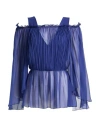 Alberta Ferretti Woman Top Blue Size 4 Acetate, Viscose In Neutral