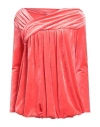 Alberta Ferretti Woman Top Coral Size 4 Viscose, Polyamide, Elastane In Pink