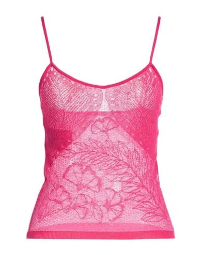 Alberta Ferretti Woman Top Fuchsia Size 6 Viscose, Polyester In Pink