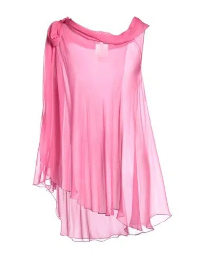 Alberta Ferretti Woman Top Fuchsia Size Onesize Silk In Pink