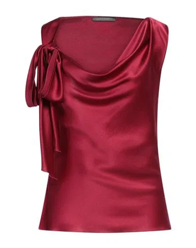 Alberta Ferretti Woman Top Garnet Size 10 Silk In Red