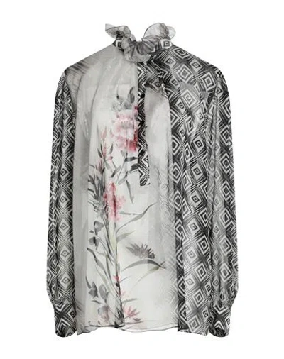Alberta Ferretti Woman Top Grey Size 10 Silk In Gray