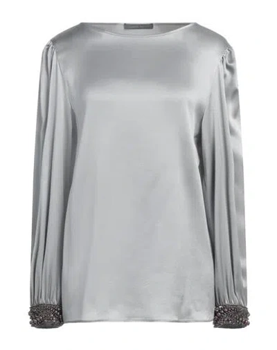 Alberta Ferretti Woman Blouse Grey Size 10 Silk