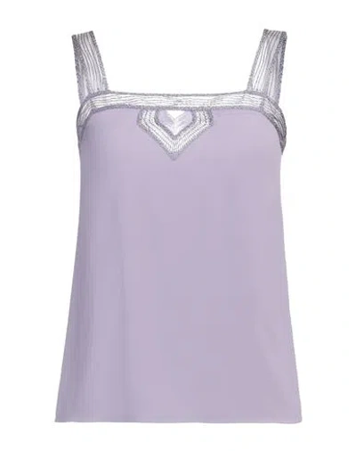 Alberta Ferretti Woman Top Lilac Size 4 Acetate, Silk In Purple